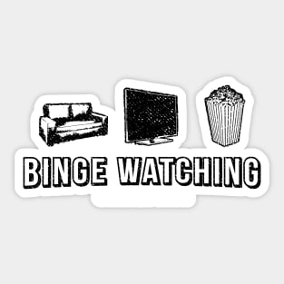 Binge Watching Starter Pack Netflix Parody Distressed Tv Series Sticker